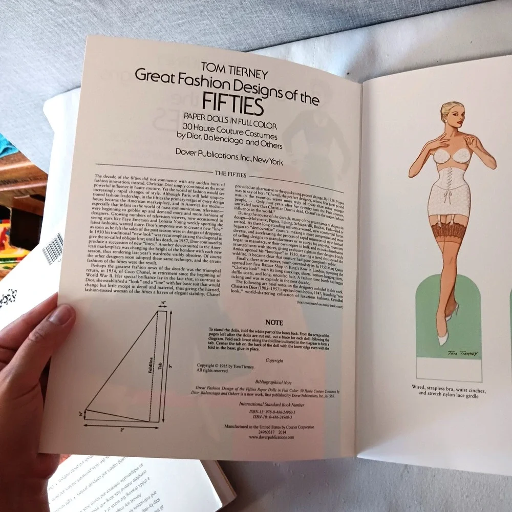 Tom Tierney Great Fashion Designs of the Fifties Paper Dolls Dior Balenciaga NEW